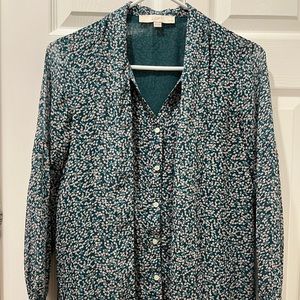 Loft teal blouse